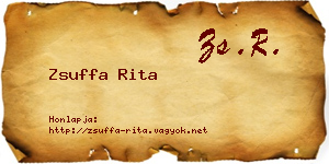 Zsuffa Rita névjegykártya